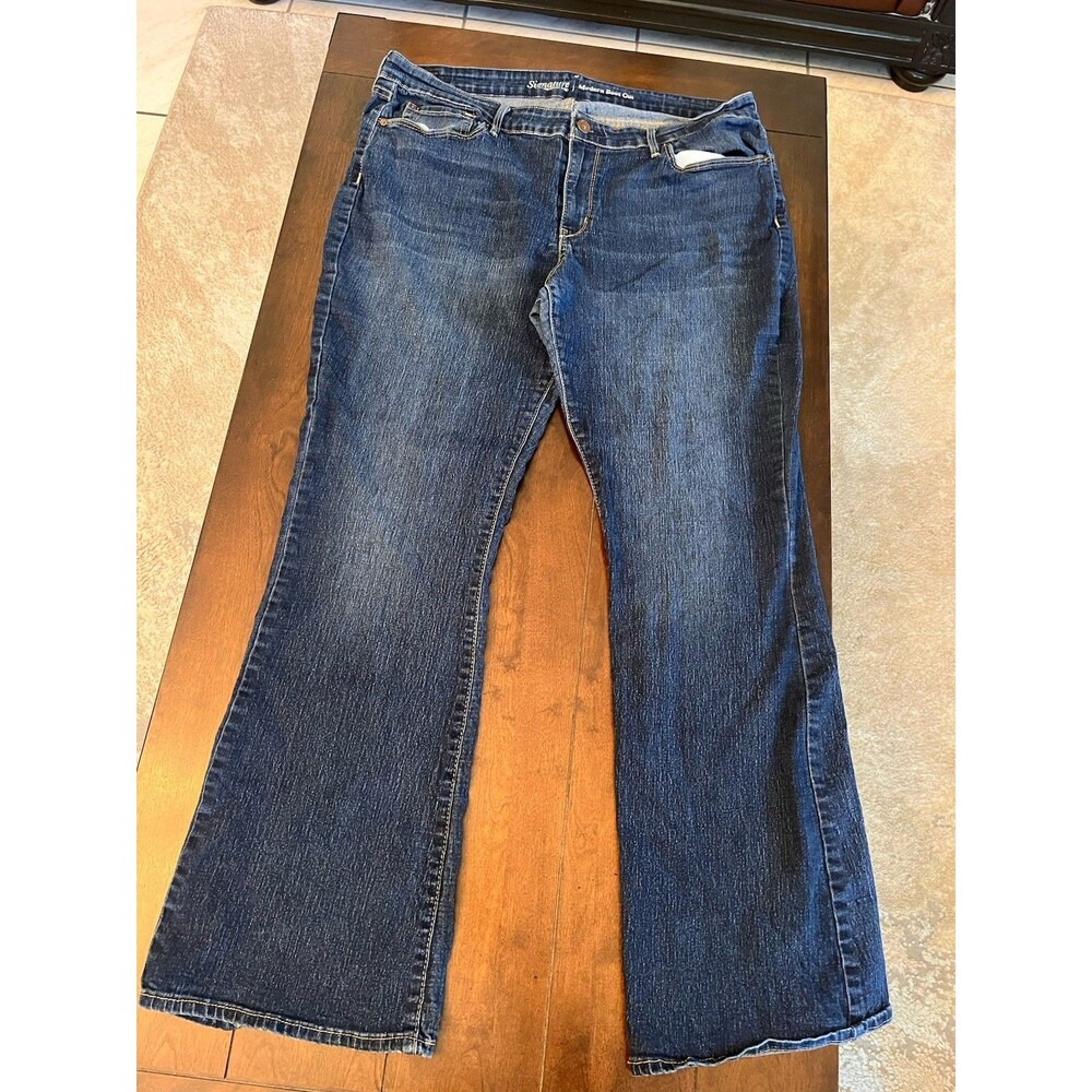 Levi‎ Signature Womens Jeans Modern Bootcut Size 20 High Rise Denim Pants 35X32